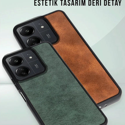 Xiaomi Redmi Note 14 4G Aras Deri Kapak Kılıf - Açık Yeşil 5