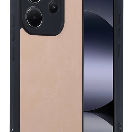 Xiaomi Redmi Note 14 4G Aras Deri Kapak Kılıf - Pudra