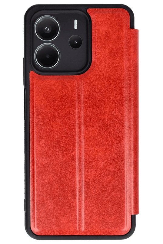 Xiaomi Redmi Note 14 4G Flip Cover Kılıf - Kırmızı