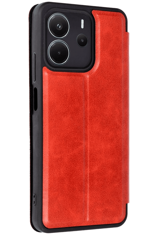 Xiaomi Redmi Note 14 4G Flip Cover Kılıf - Kırmızı 2