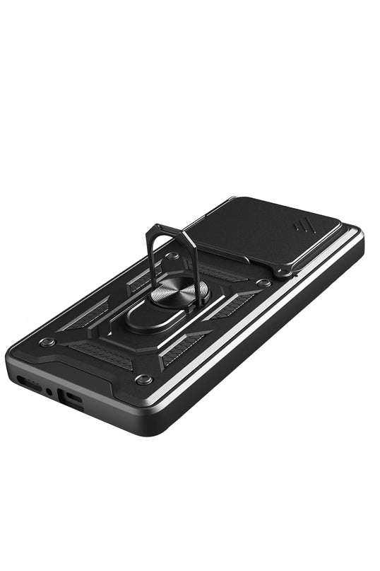 Xiaomi Redmi Note 14 4G Pars Lens Yüzüklü Silikon Kılıf - Siyah 4