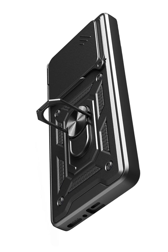 Xiaomi Redmi Note 14 4G Pars Lens Yüzüklü Silikon Kılıf - Siyah 5