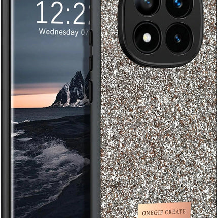 Xiaomi Redmi Note 14 Pro 4G Bright Simli Kapak Kılıf - Gold