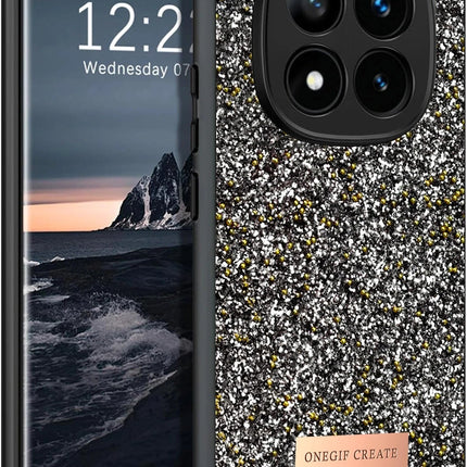 Xiaomi Redmi Note 14 Pro 4G Bright Simli Kapak Kılıf - Gümüş