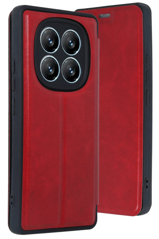 Xiaomi Redmi Note 14 Pro 4G Flip Cover Kılıf - Kırmızı