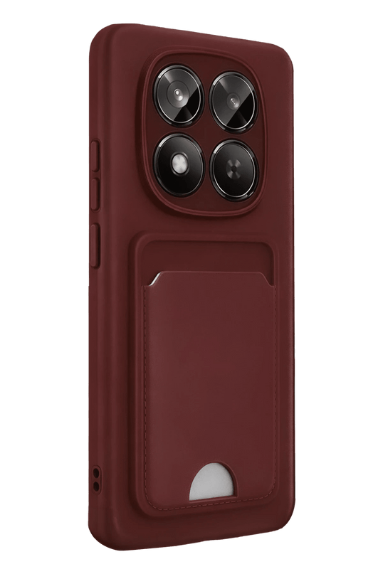 Xiaomi Redmi Note 15 4G Kelvin Kartvizitli Silikon Kılıf - Bordo 3