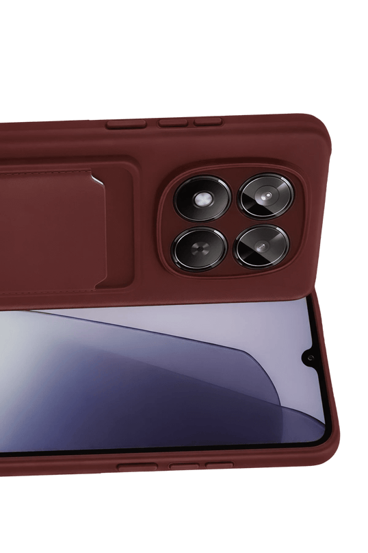 Xiaomi Redmi Note 15 4G Kelvin Kartvizitli Silikon Kılıf - Bordo 2