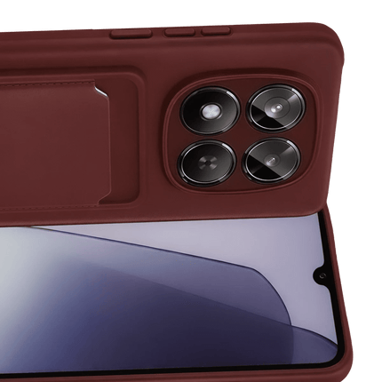 Xiaomi Redmi Note 15 Pro 5G Kelvin Kartvizitli Silikon Kılıf - Bordo 2