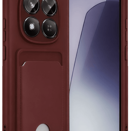 Xiaomi Redmi Note 15 Pro 5G Kelvin Kartvizitli Silikon Kılıf - Bordo