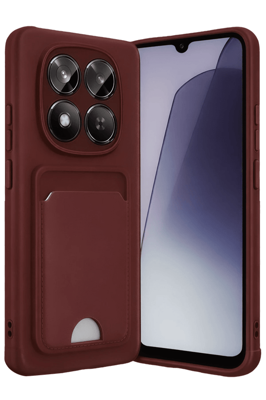 Xiaomi Redmi Note 15 Pro 5G Kelvin Kartvizitli Silikon Kılıf - Bordo