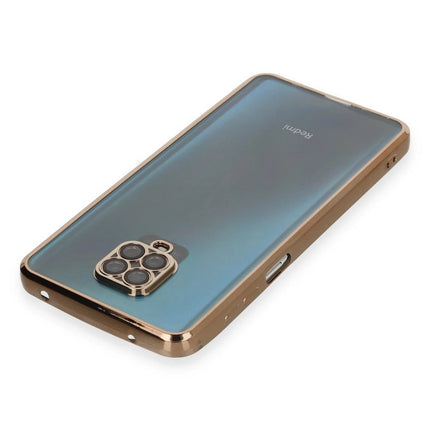 Xiaomi Redmi Note 9 Pro Razer Lensli Silikon Kılıf - Gold 3