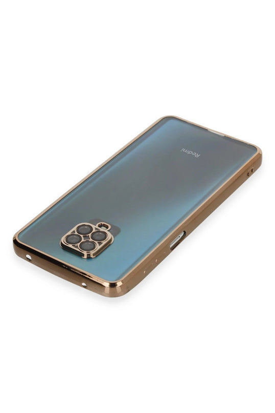 Xiaomi Redmi Note 9 Pro Razer Lensli Silikon Kılıf - Gold 3