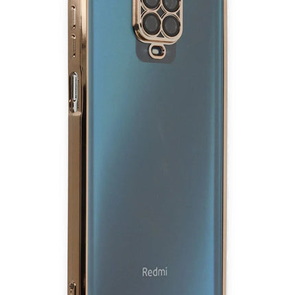 Xiaomi Redmi Note 9 Pro Razer Lensli Silikon Kılıf - Gold