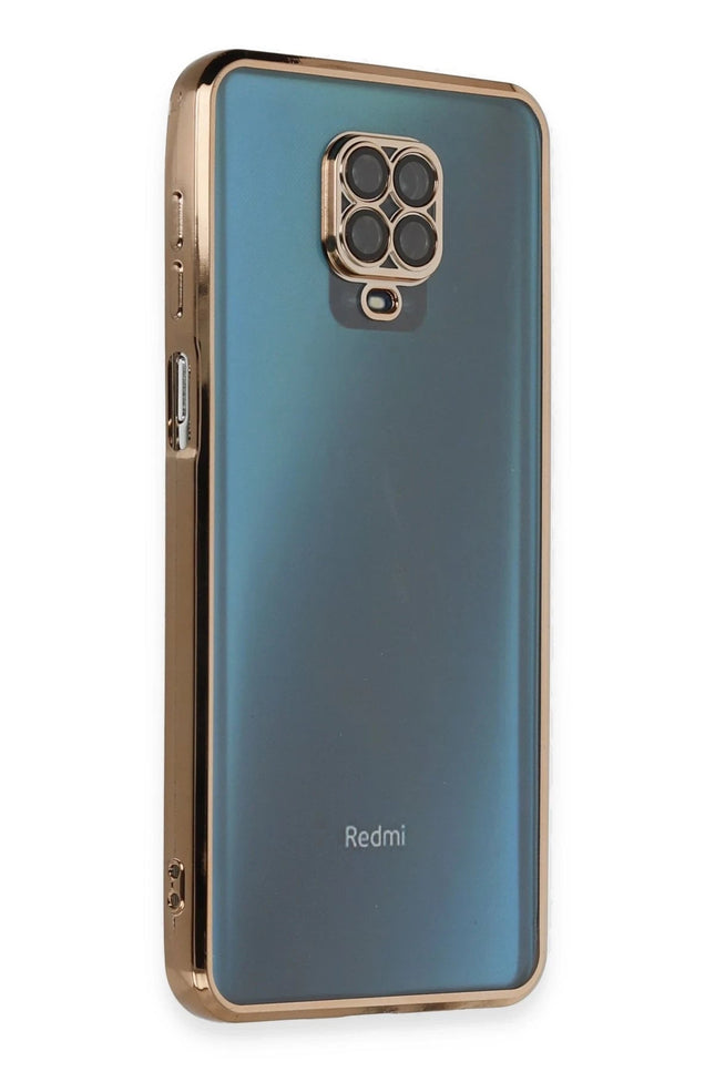 Xiaomi Redmi Note 9 Pro Razer Lensli Silikon Kılıf - Gold