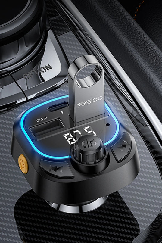 Y70 RGB 1 Adet 15W Type-C ve 1 Adet 15W USB Çıkışlı BT 5.3 FM Transmitter 3