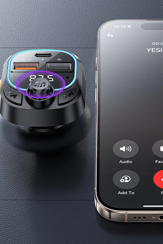 Y70 RGB 1 Adet 15W Type-C ve 1 Adet 15W USB Çıkışlı BT 5.3 FM Transmitter 4