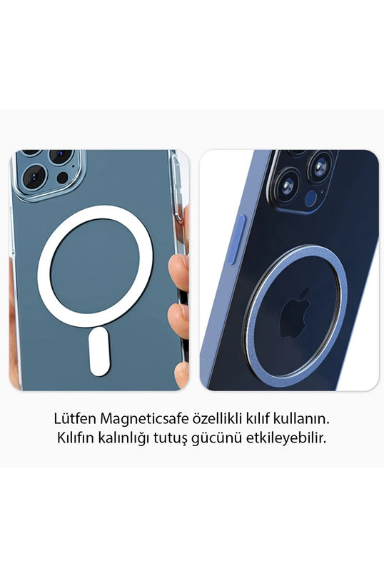 C132 15W Kablosuz Şarjlı Mıknatıslı Vantuzlu Ayarlanabilir Magsafe Araç Tutucu 8