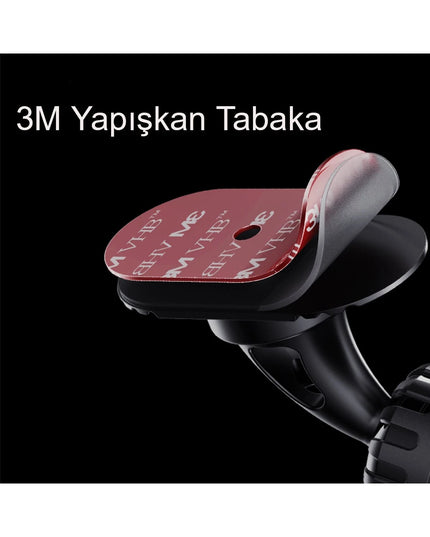 C153 2in1 Izgara Klipsli ve Yapışkanlı 360 Derece Ayarlanabilir Manyetik Magsafe Araç Tutucu 6