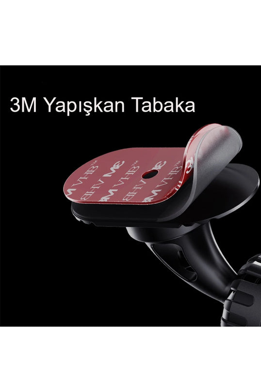 C153 2in1 Izgara Klipsli ve Yapışkanlı 360 Derece Ayarlanabilir Manyetik Magsafe Araç Tutucu 6