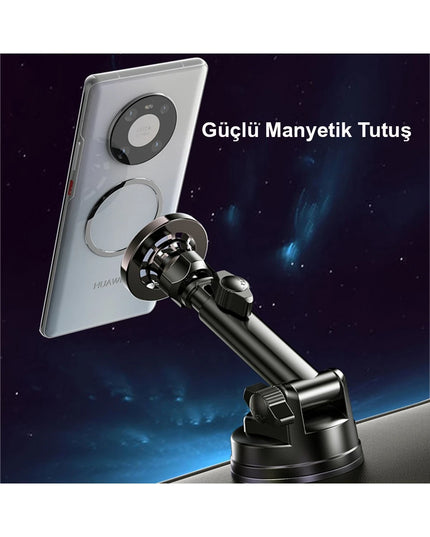 C158 2in1 Izgara Klipsli ve Vantuzlu 360 Derece Ayarlanabilir Manyetik Magsafe Araç Tutucu 5