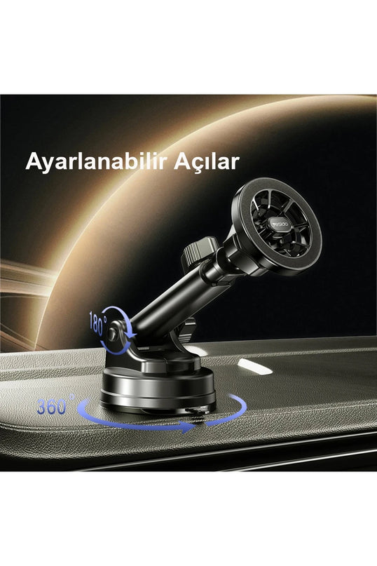 C158 2in1 Izgara Klipsli ve Vantuzlu 360 Derece Ayarlanabilir Manyetik Magsafe Araç Tutucu 7
