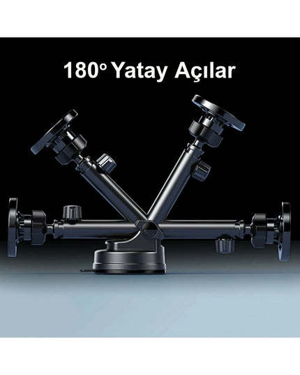 C158 2in1 Izgara Klipsli ve Vantuzlu 360 Derece Ayarlanabilir Manyetik Magsafe Araç Tutucu 8