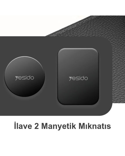 C159 2in1 Izgara Klipsli ve Yapışkanlı 360 Derece Ayarlanabilir Manyetik Magsafe Araç Tutucu 7