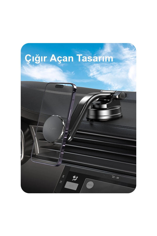 C159 2in1 Izgara Klipsli ve Yapışkanlı 360 Derece Ayarlanabilir Manyetik Magsafe Araç Tutucu 5