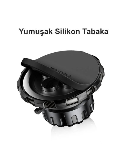 C159 2in1 Izgara Klipsli ve Yapışkanlı 360 Derece Ayarlanabilir Manyetik Magsafe Araç Tutucu 8