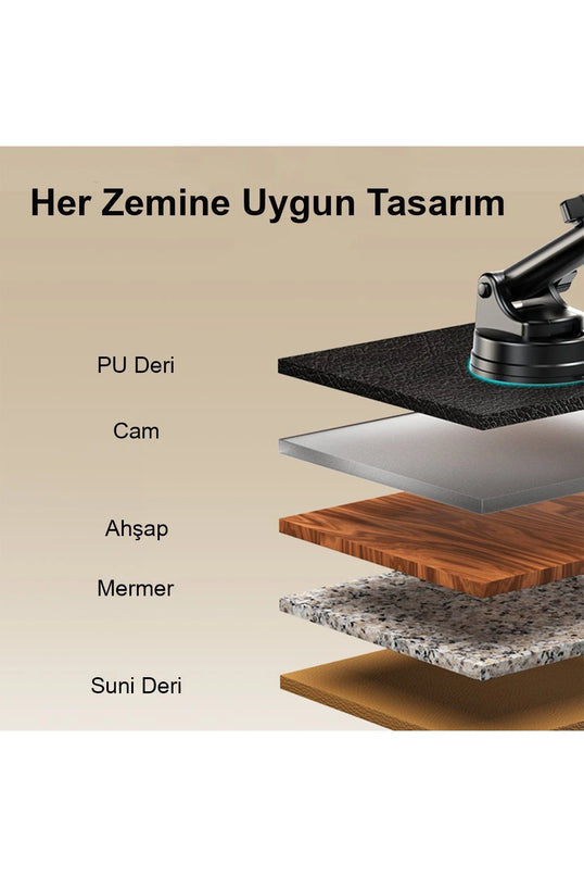 C173 Yapışkanlı 360 Derece Ayarlanabilir Araç Tutucu 7
