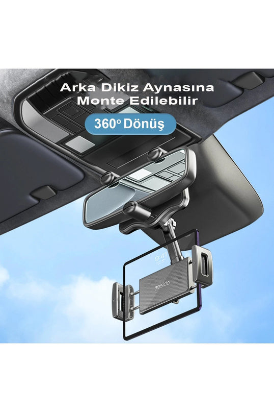C196 Dikiz Aynasına Sabitlenen Ayarlanabilir Araç Tutucu 2