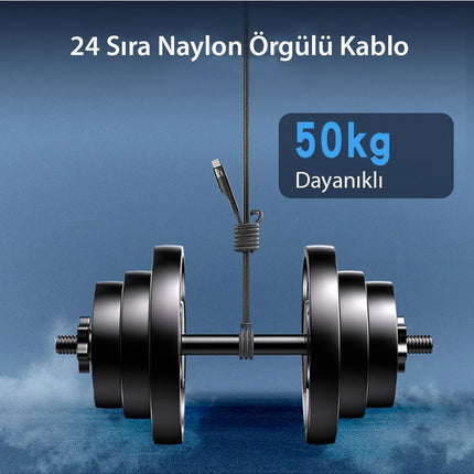 CA109 3M 2A Usb to Lightning Hızlı Şarj Kablosu 2