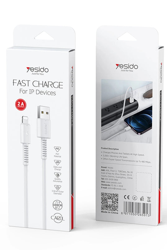 CA120 L 1M 18W USB to Lightning QC Hızlı Şarj Kablosu 5
