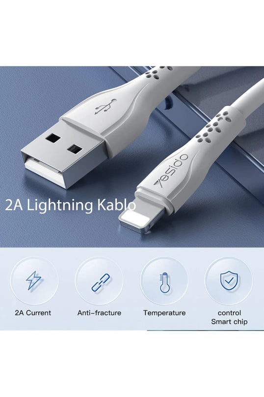 CA71 1M 2A Usb to Lightning Hızlı Şarj Kablosu 3