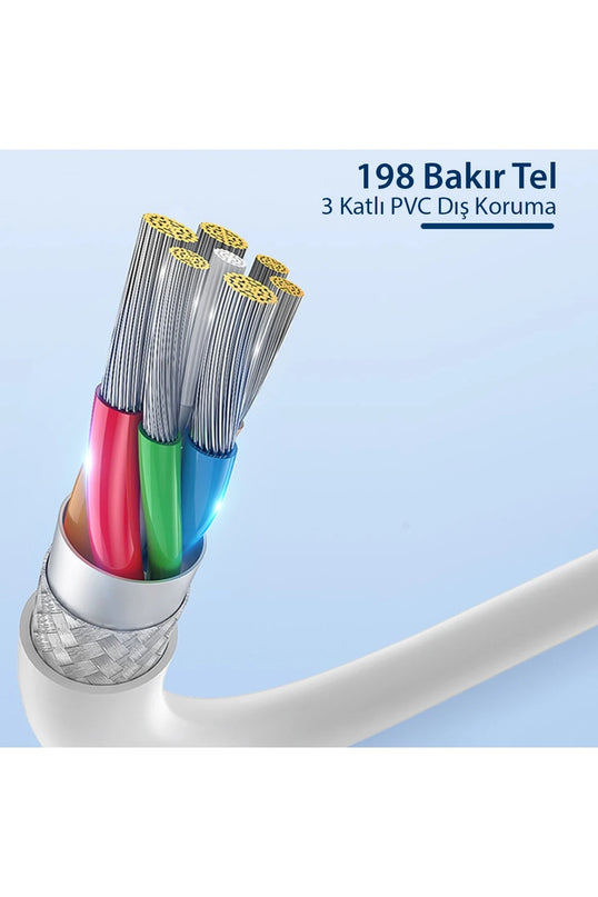 CA71 1M 2A Usb to Lightning Hızlı Şarj Kablosu 7