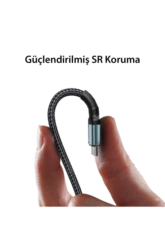 CA74 1.2M 2.4A Hasırlı Usb to Lightning Hızlı Şarj Kablosu 7