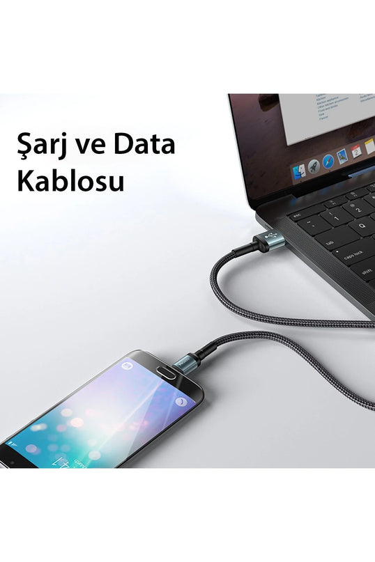 CA74 1.2M 2.4A Hasırlı Usb to Lightning Hızlı Şarj Kablosu 4