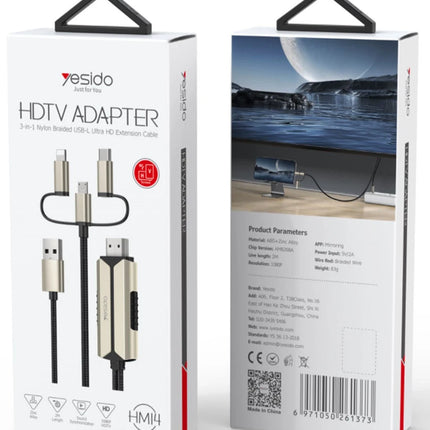 HM14 2m FHD 3in1 to HDMI Kablo 2