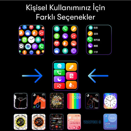 IO18 1.89 inç IP68 Su Geçirmez Konuşmalı Akıllı Saat 9