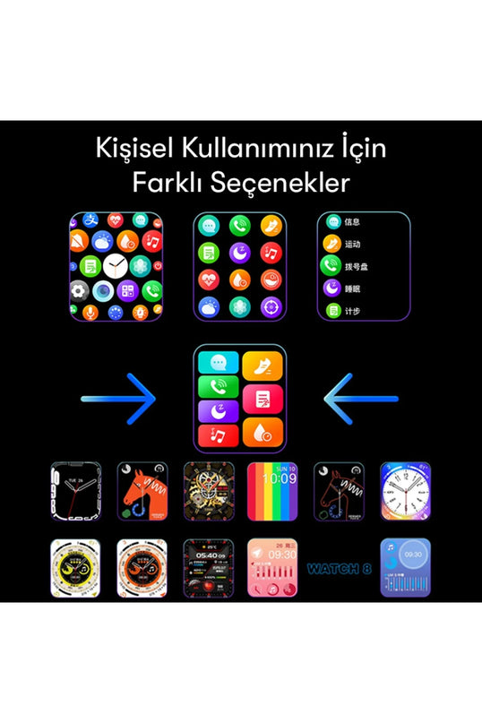 IO18 1.89 inç IP68 Su Geçirmez Konuşmalı Akıllı Saat 9