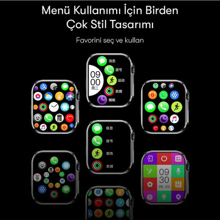 IO19 2 inç IP68 Su Geçirmez Konuşmalı Akıllı Saat 5