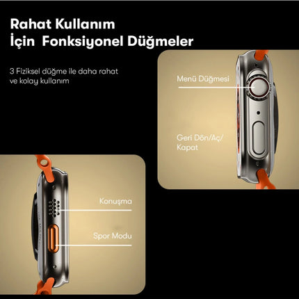 IO19 2 inç IP68 Su Geçirmez Konuşmalı Akıllı Saat 6
