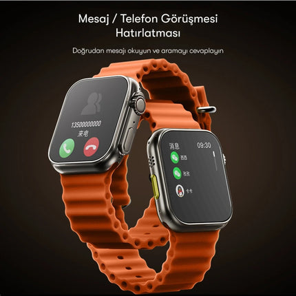 IO19 2 inç IP68 Su Geçirmez Konuşmalı Akıllı Saat 9