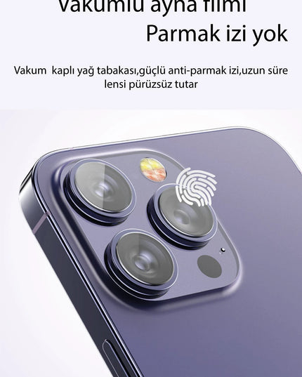 iPhone 14 Pro Max WB27 Metal Kamera Lens - Gümüş 2