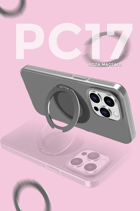 iPhone 16 PC17 Roza Magsafe Standlı Kapak Kılıf 3