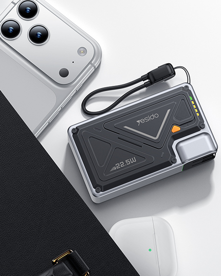 MH103 20.000 mAh 22.5W PD Hızlı Şarj ve 15W Kablosuz Şarj Destekli Priz Uçlu Powerbank 6