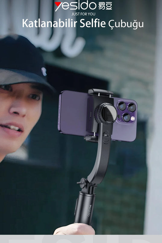 SF14 360 Derece Bluetooth 5.0 Kontrollü 75cm Selfie Gimbal 2
