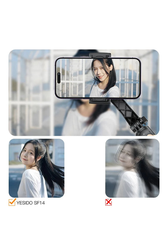 SF14 360 Derece Bluetooth 5.0 Kontrollü 75cm Selfie Gimbal 4