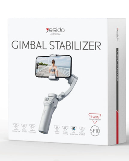 SF18 360 Derece Otomatik Yüz Takipli Tripodlu BT 5.0 Selfie Gimbal 7