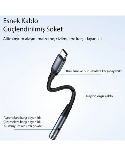 YAU37 Lightning to Aux Dönüştürücü 5